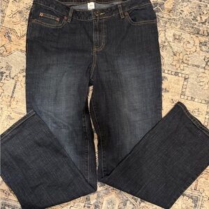 Venezia Womens Straight Leg Jeans Size 2 (34x31) Blue Dark Denim Stretch Bootcut